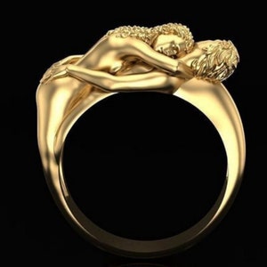 Love Embrace Ring 925 Sterling Silber, Romantische Schmuck für Liebhaber, Perfektes Geschenk für Jahrestag oder Valentinstag, Geburtstag, Dating Tag