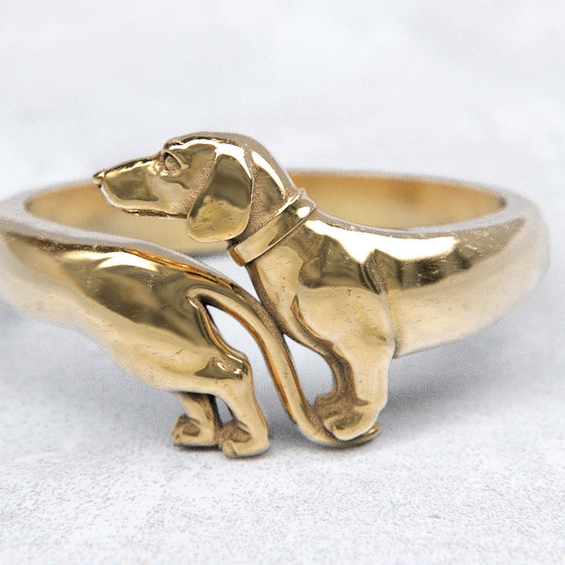 Anillo Abierto De Perro Salchicha GemKing GMK-BME-SCR894 – Joyería Temática Para Amantes De Los Animales