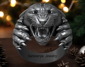 Black Panther Panther Ring Silver NECKLACE Royal Wakandan Chain