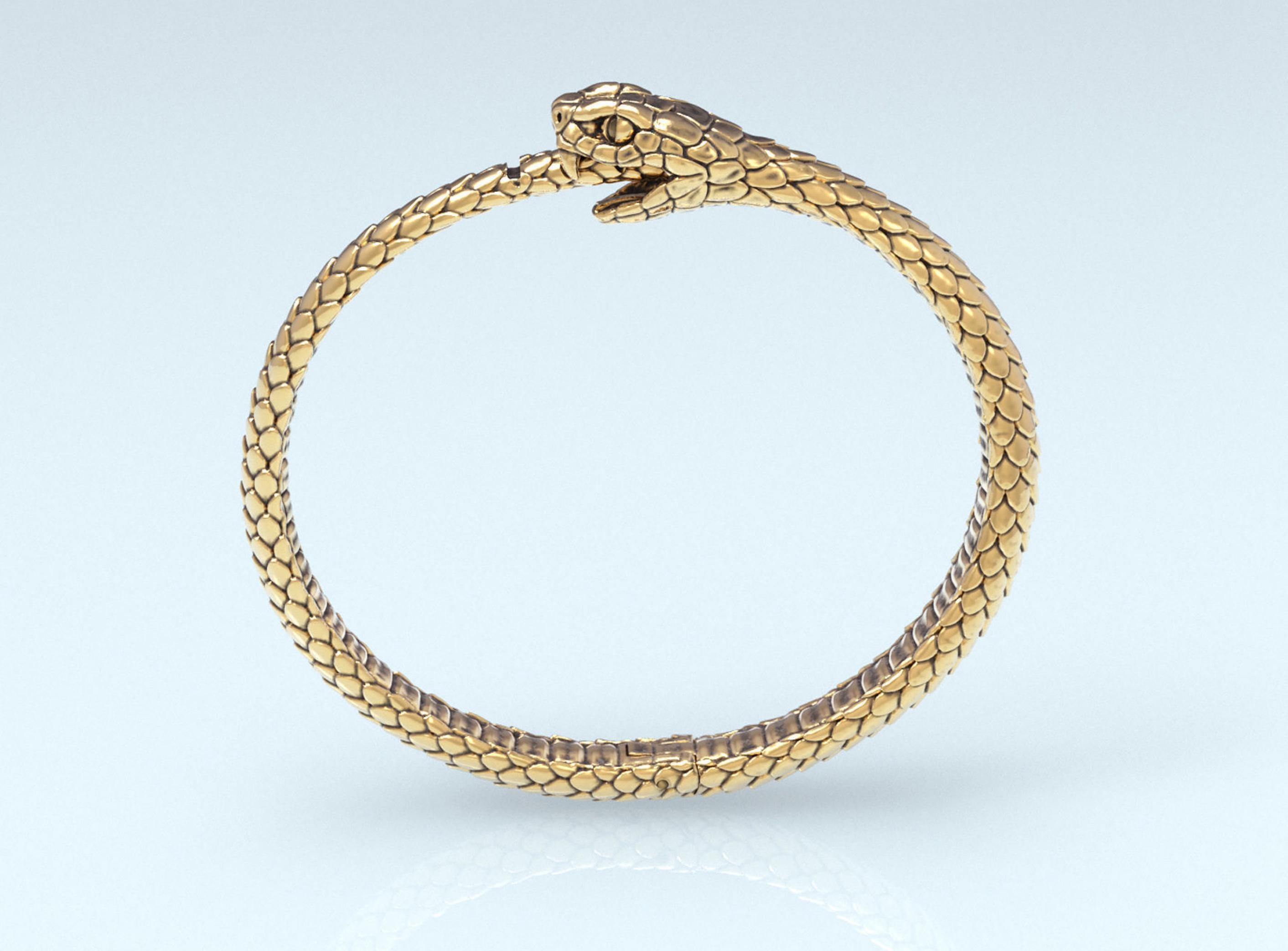 heres(ヒアーズ) OUROBOROS SIGNET BANGLE OUROBOROS SIGNET BANGLE