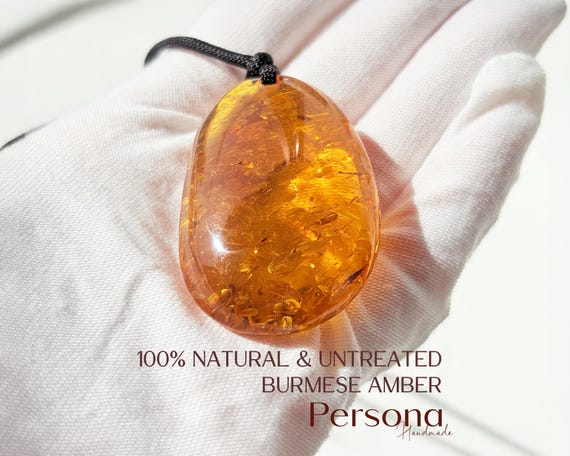 100% Natural Burmese Amber Necklace Unique