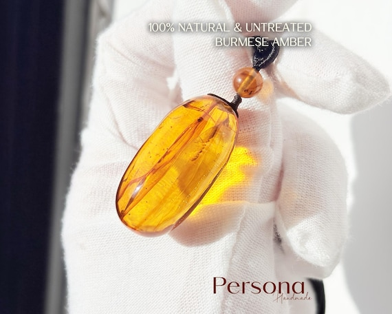 100% Natural Burmese Amber Necklace Charm