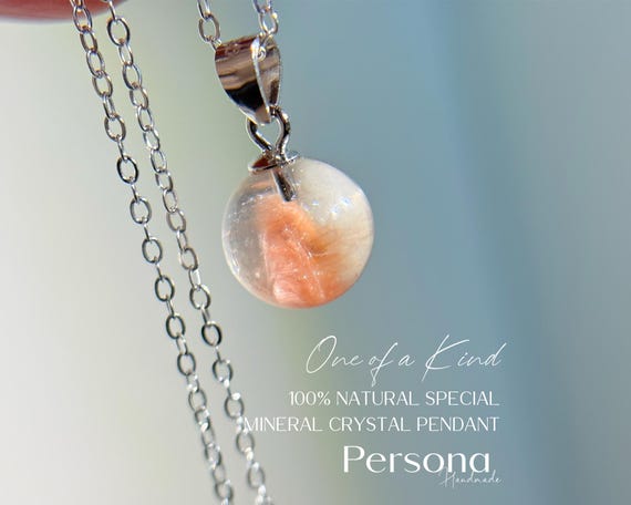 Natural Rare Peach Crystal Pendant - One of a Kind in the World  (Chain not included)