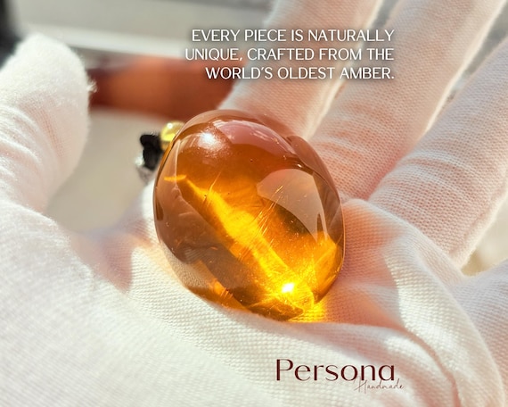 Natural Burmese Amber Necklace with Insect Inclusion
