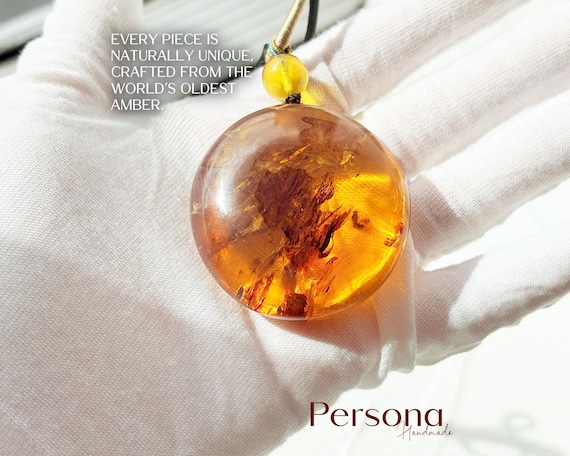 100% Natural Burmese Botanical Inclusions Amber Necklace
