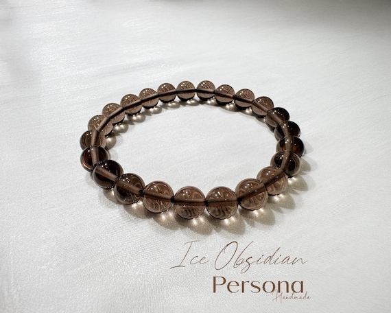 Protection Ice Obsidian Crystal Bracelet 8mm