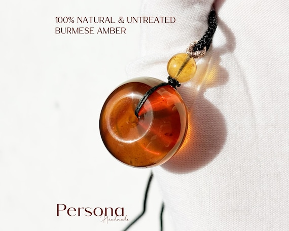 100% Natural Burmese Amber Doughnut Necklace