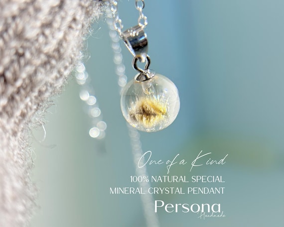 Natural Rare Gold Crystal Pendant - One of a Kind in the World  (Chain not included)