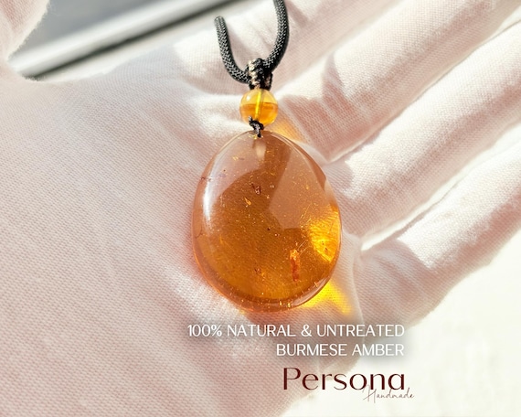 Natural Burmese Raindrop Amber Necklace
