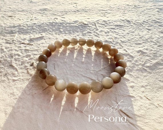 Milk Tea Moonstone Minimalist Bracelet – Natural Love Stone Jewelry