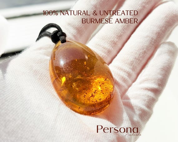 100% Natural Burmese Amber Unique Necklace