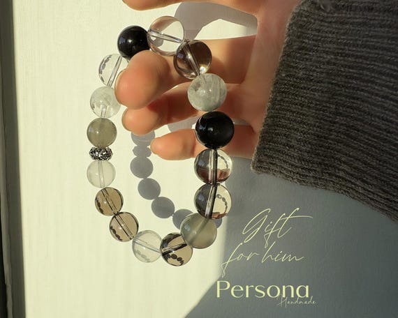 Top-Grade Grounding Silver Crystal Bracelet – Original Design Gift for Him