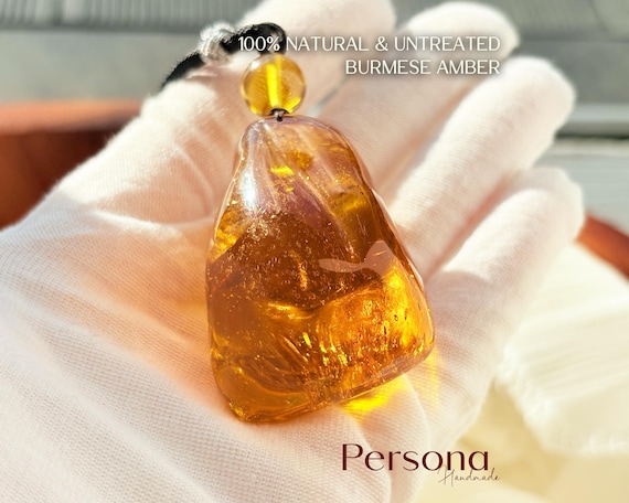 Natural Burmese Amber Unique Necklace