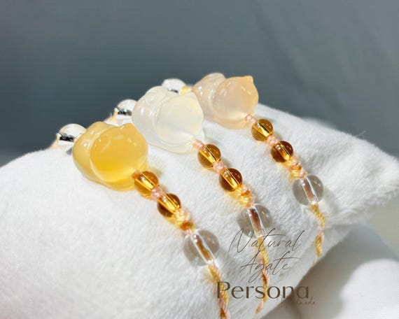 Cat Lover Gemstone Agate Bracelet - Top-grade