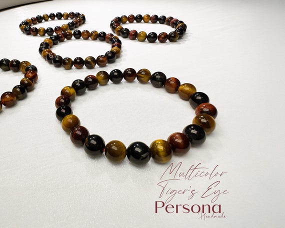 Multicolor Tiger’s Eye Crystal Bracelet - Handmade 8mm