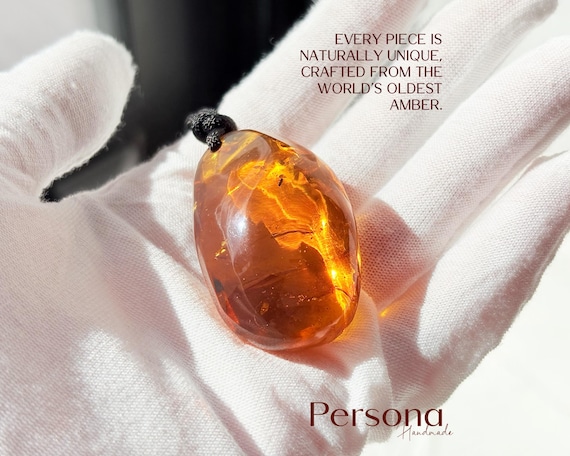 100% Natural Burmese Amber Necklace with Insect Inclusion