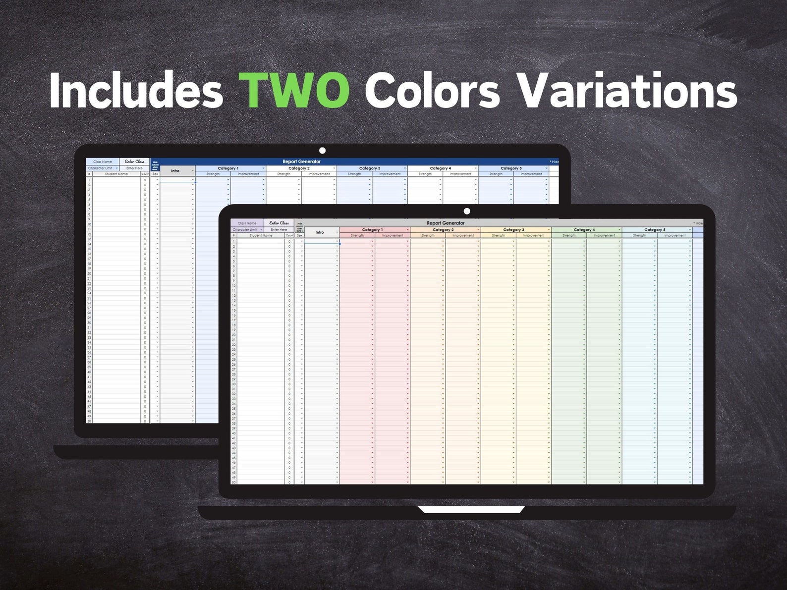Teacher Report Comment Builder / Blank Editable Template for Google ...