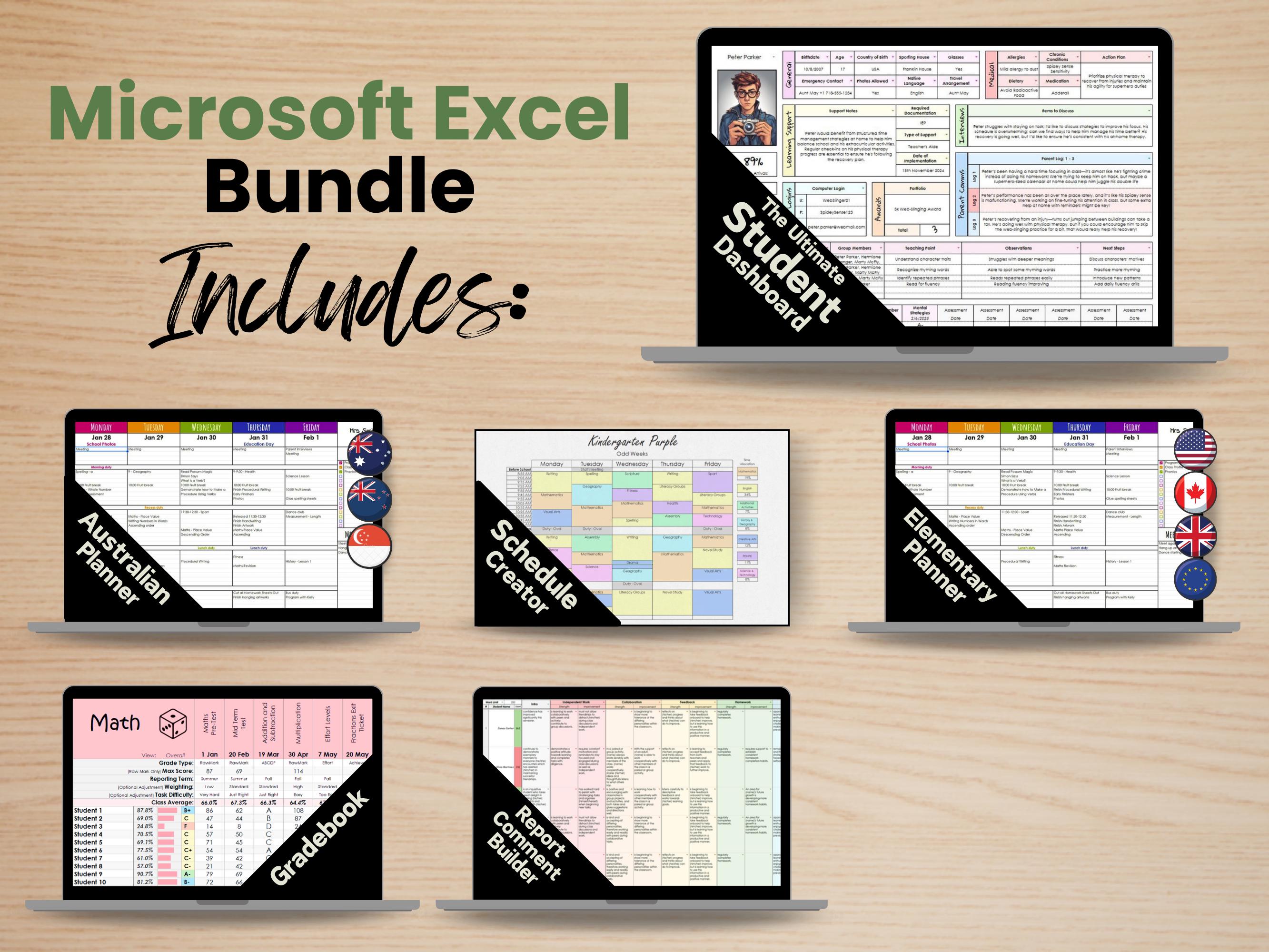 Microsoft Excel Back to School Bundle - Teacher Organization 2026 - Etsy
