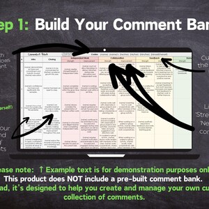 Teacher Report Comment Builder / Blank Editable Template for Google ...