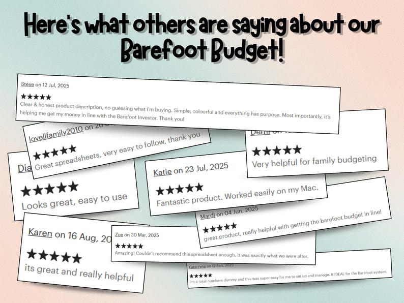 Barefoot Budget Spreadsheet - Simple Finance Tool with 60-10-10-20 Buckets - Google Sheets & Microsoft Excel - Barefoot Investor image 11