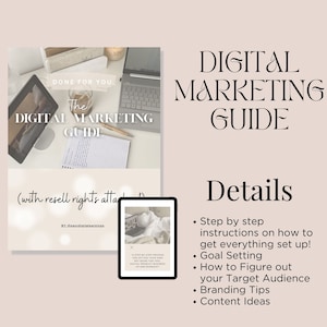 Digital Marketing Guide: DFY Resell Rights, Canva Template (PDF)