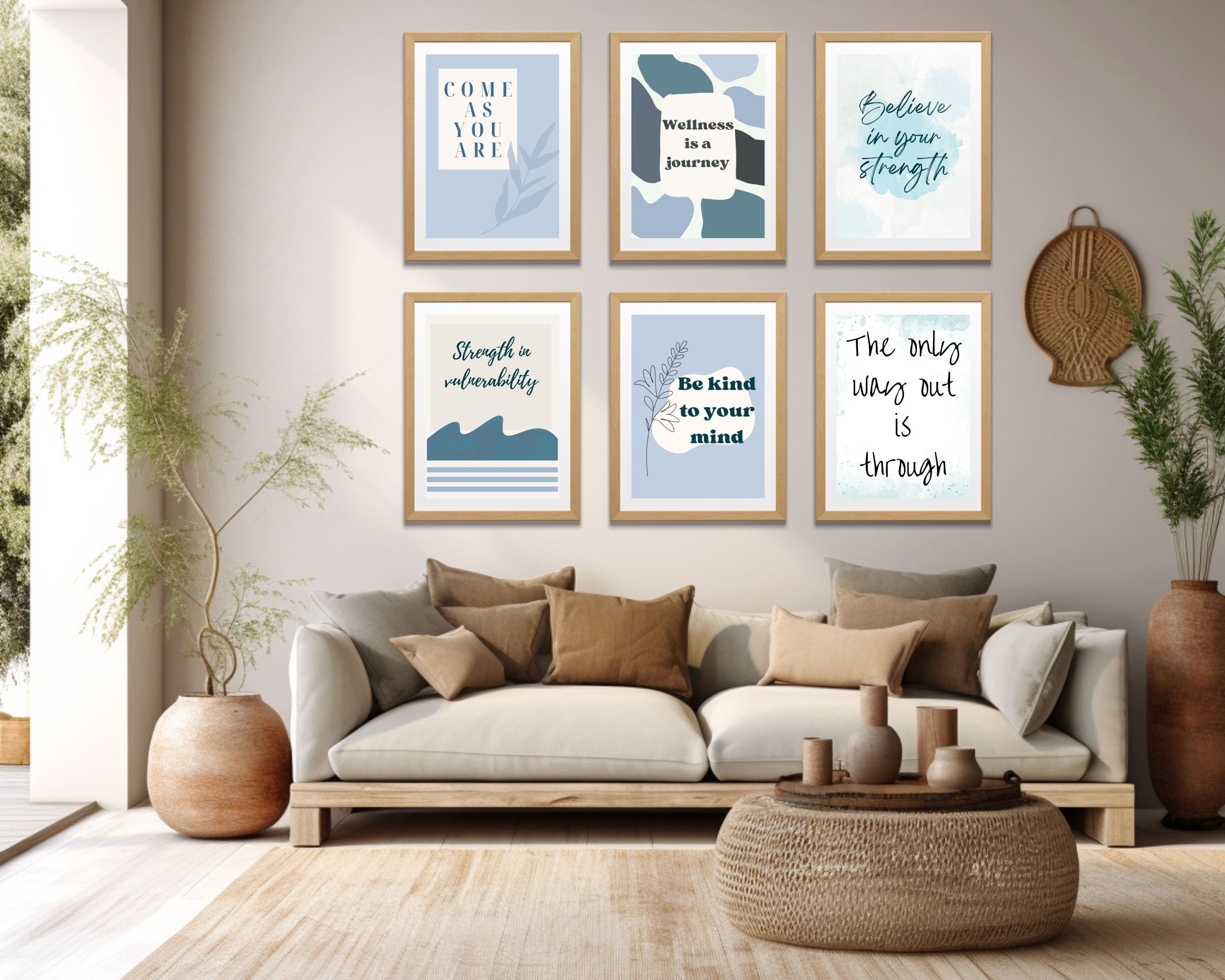 Therapist Office Decor Posters: Mental Health Art Print Bundle (digital ...