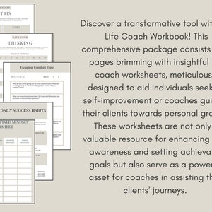 Life Coach Worksheet Bundle: Canva Editable Therapy Tools (digital ...