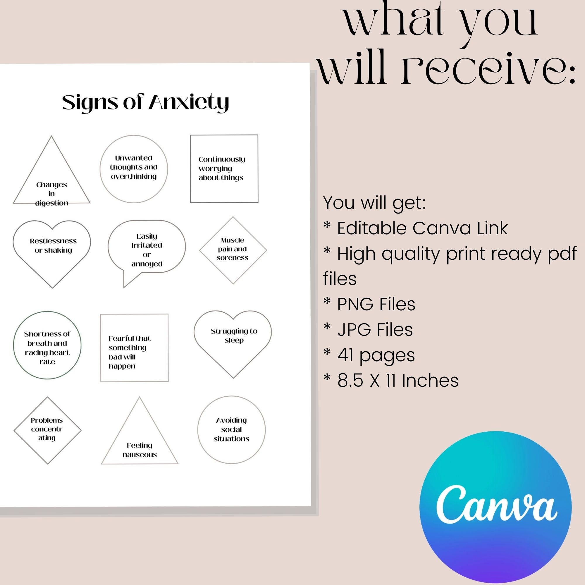 Anxiety Coping Skills Flashcards Canva Templates, Anxiety Coping Skill