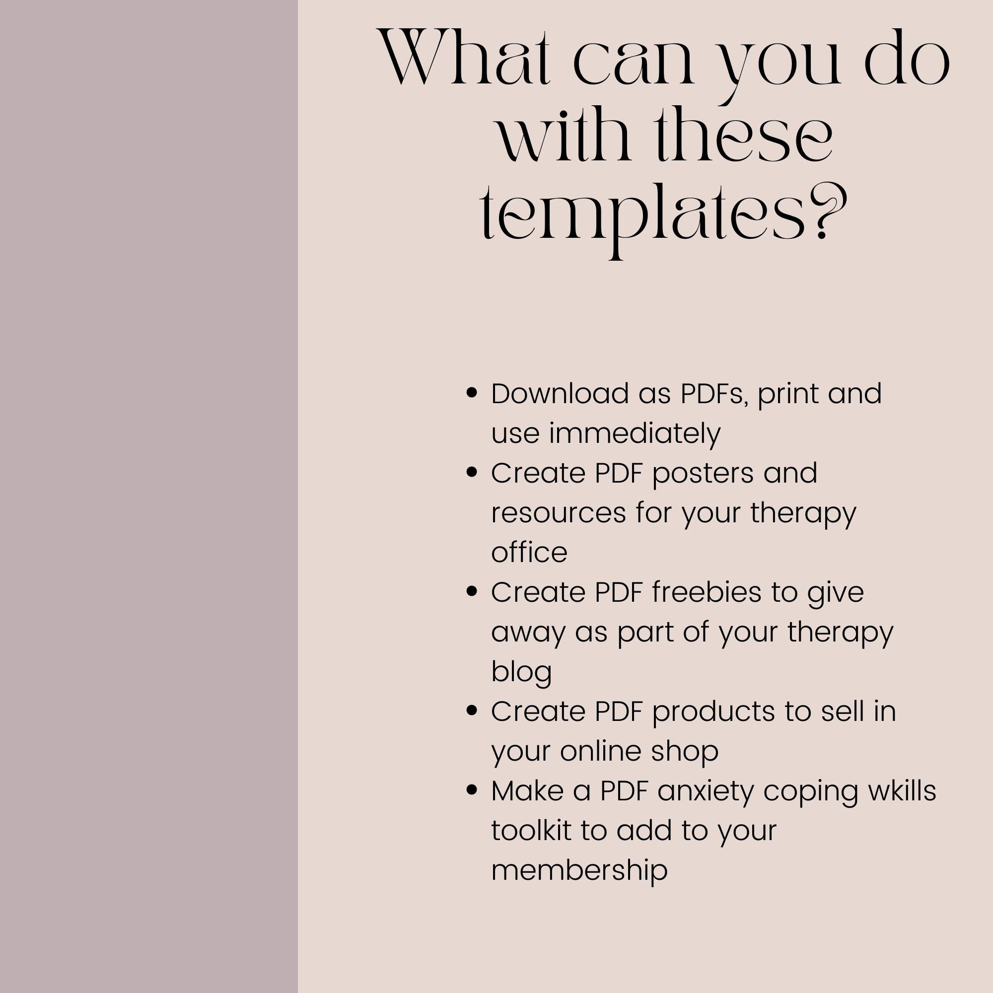 Anxiety Coping Skills Flashcards Canva Templates, Anxiety Coping Skill