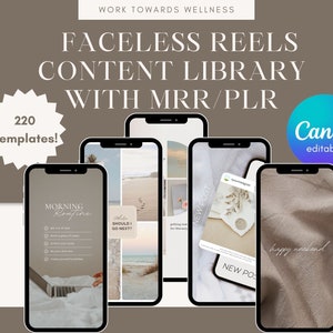 Gesichtslose Videos, Gesichtslose Instagram, MRR, PLR, Gesichtslose Inhalt Rollen, Ästhetische Videos, Done For You, Social Media Kit, Story Vorlagen,
