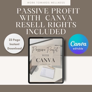 Passive Profit with Canva eBook, Done for you digitale Produkte mit MRR, Wiederverkaufsrechte, DFY Ebook, digitale Produkte mit plr, digitales Marketing