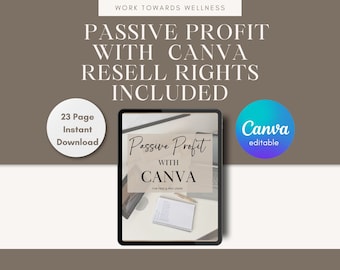 Passiv vinst med Canva e-bok: MRR-återförsäljningsrättigheter (digital nedladdning)