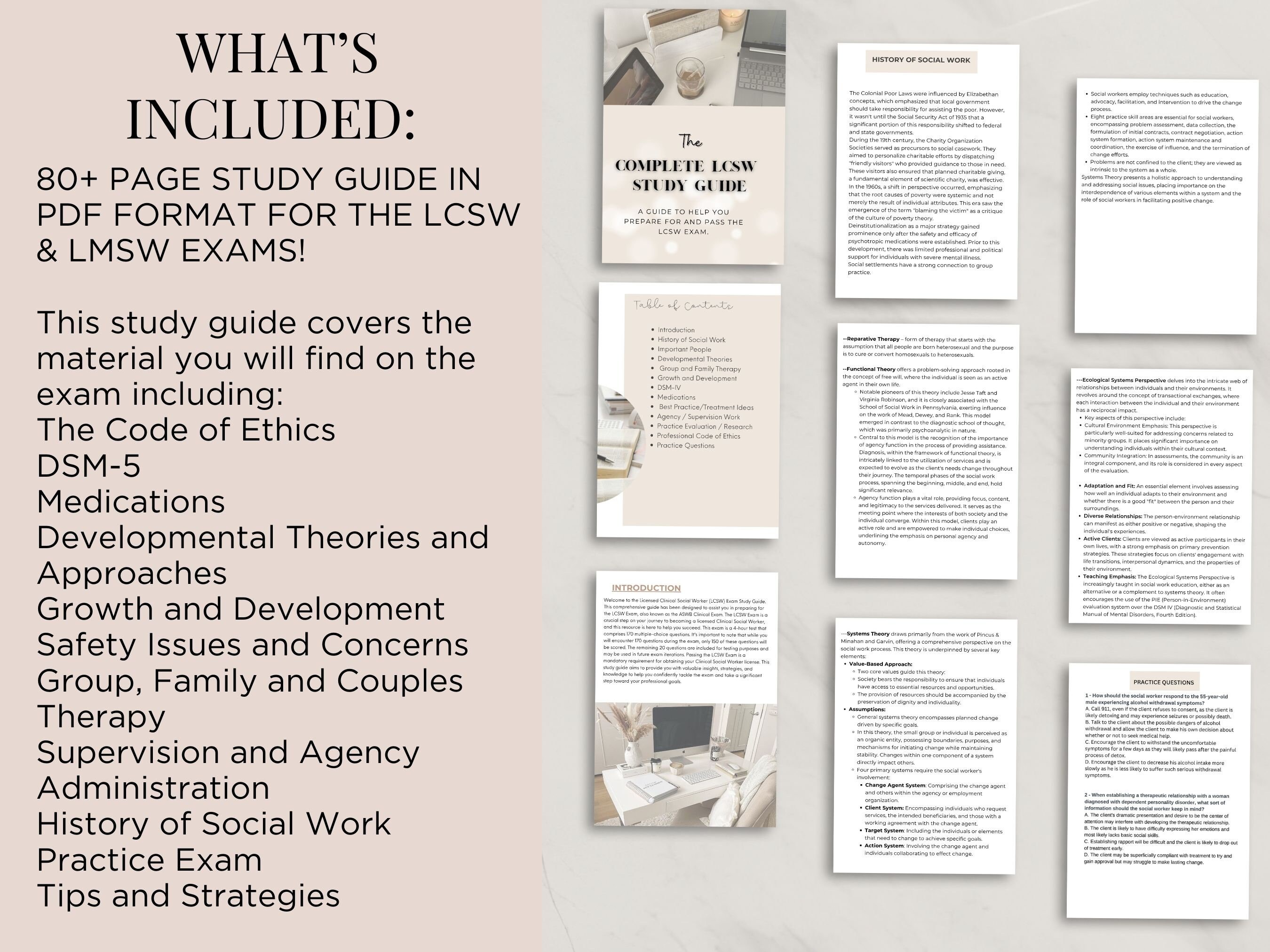 The Complete LCSW Study Guide & LMSW Study Guide, ASWB Exam Tool, Lcsw