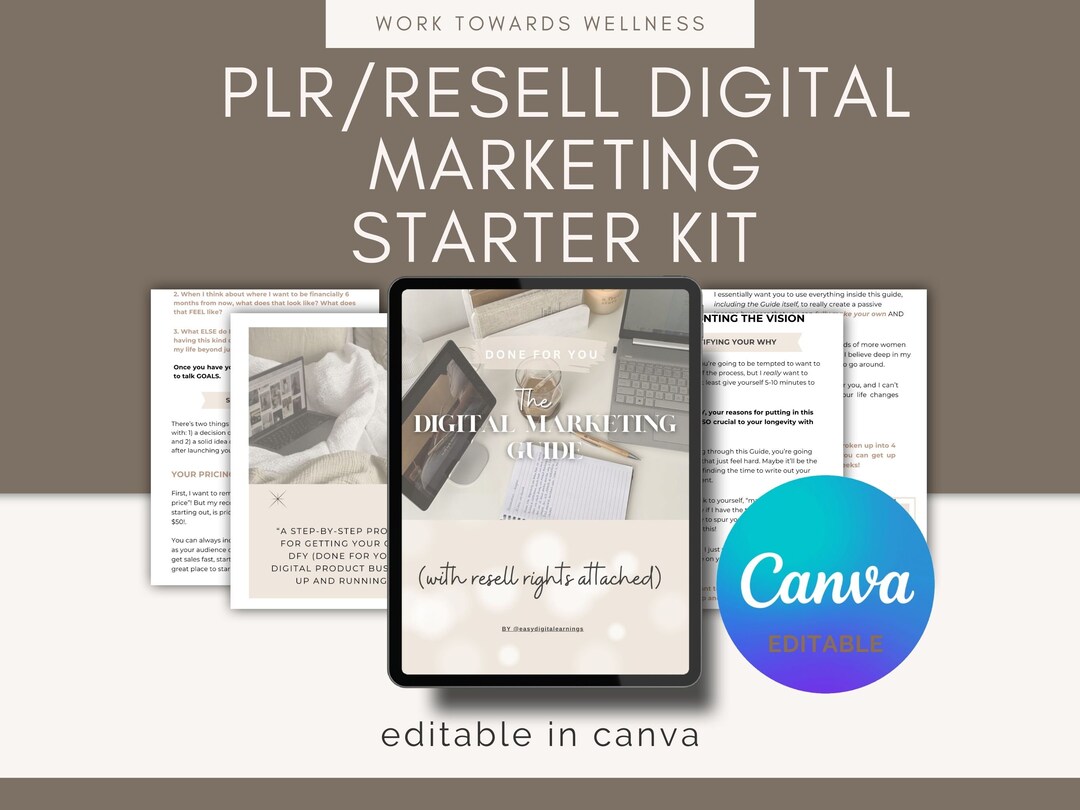 Digital Marketing Starter Kit Playbook MRR PLR Resell Rights,digital