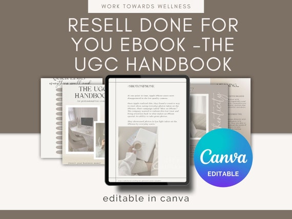 PLR UGC Creator eBook: Resellable Canva Template (Digital Download)