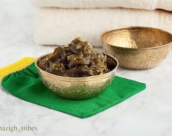 Sapone nero marocchino (Beldi) – Sapone hammam all'olio d'oliva – Cura esfoliante per il corpo – Naturale — 200 g