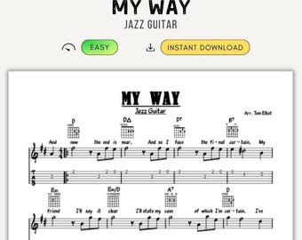 Accordi e melodia per chitarra jazz My Way – Frank Sinatra (PDF)