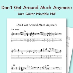 Don't get around viel anymore arrangiert von einer TAB und Notenblatt