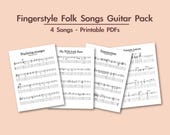 Fingerstyle Guitar Song Pack – TAB, Chords, Lyrics (PDF Download)