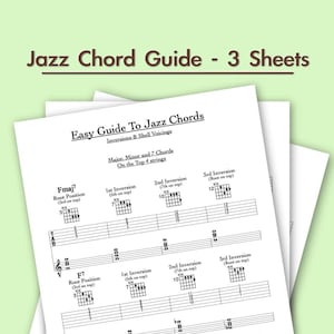 Guía de acordes de guitarra jazz: inversiones y voicings de conchas (descarga en PDF)