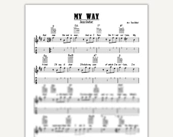 My Way Jazz Guitar Chords & Melody TAB – Frank Sinatra (PDF) - Etsy