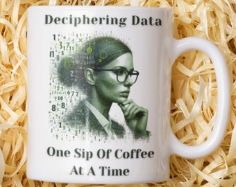 Becher für Datenspezialist, Datenanalist Geschenk, Datensicherheitsanalytiker, Kryptographie-Kaffeetasse, Cybersicherheitstasse, Tasse für neuen Datenwissenschaftler