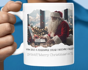 Programmeur kerstmok, cadeau voor coder, software engineer cadeau, cadeau voor nerd, nerd kerstviering, ontwikkelaar cadeau mok, kerstmok