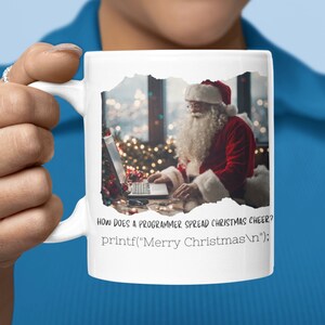 Programmer Christmas Mug, Gift for Coder, Software Engineer Gift, Gift for Geek, Geek Christmas Celebration, Developer Gift Mug, Xmas Mug