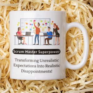 Scrum Master Tasse, Scrum Master Superpower Cup, Sprint Planung, Projektmanagement Geschenk, New Scrum Master Geschenk, Agilität, Agilität