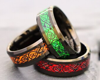 Mens Tungsten Wedding Bands, Promise Ring for Him, Anniversary