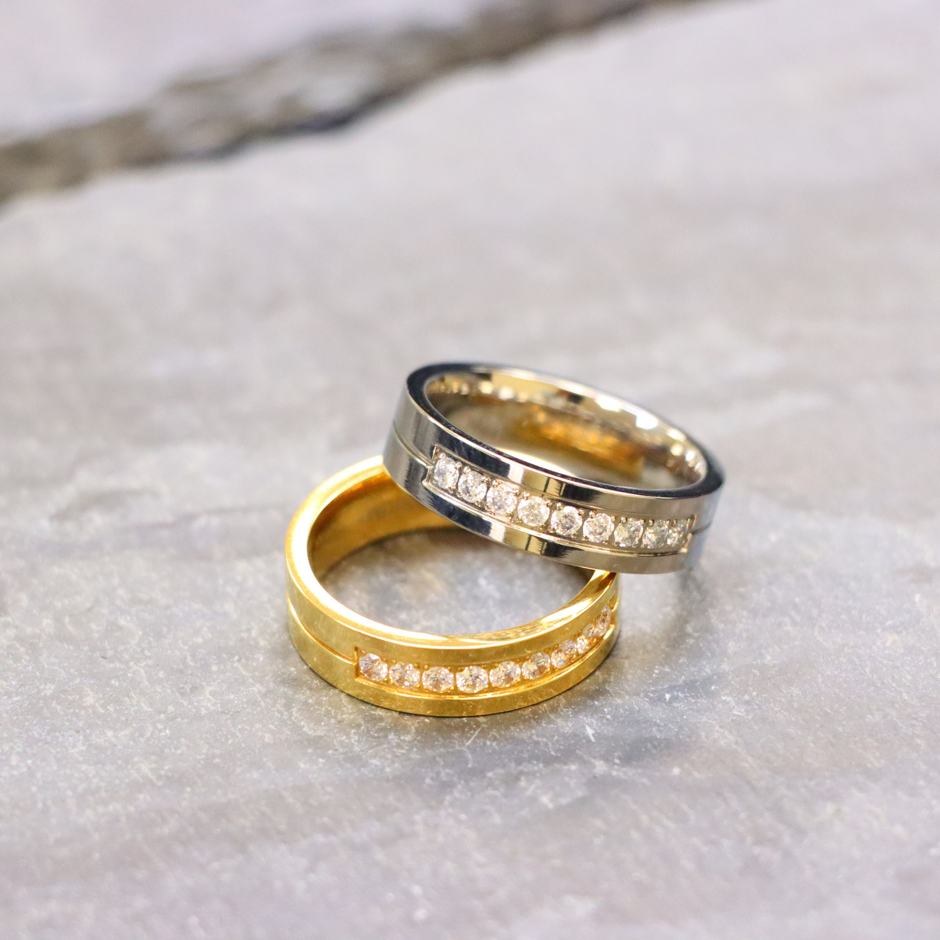 Anniversary Ring for Her Gift for Her Silver Titanium Bands Birthday Gift Diamond Eternity Proposal Rings Gold Men s Band Diamond Ring