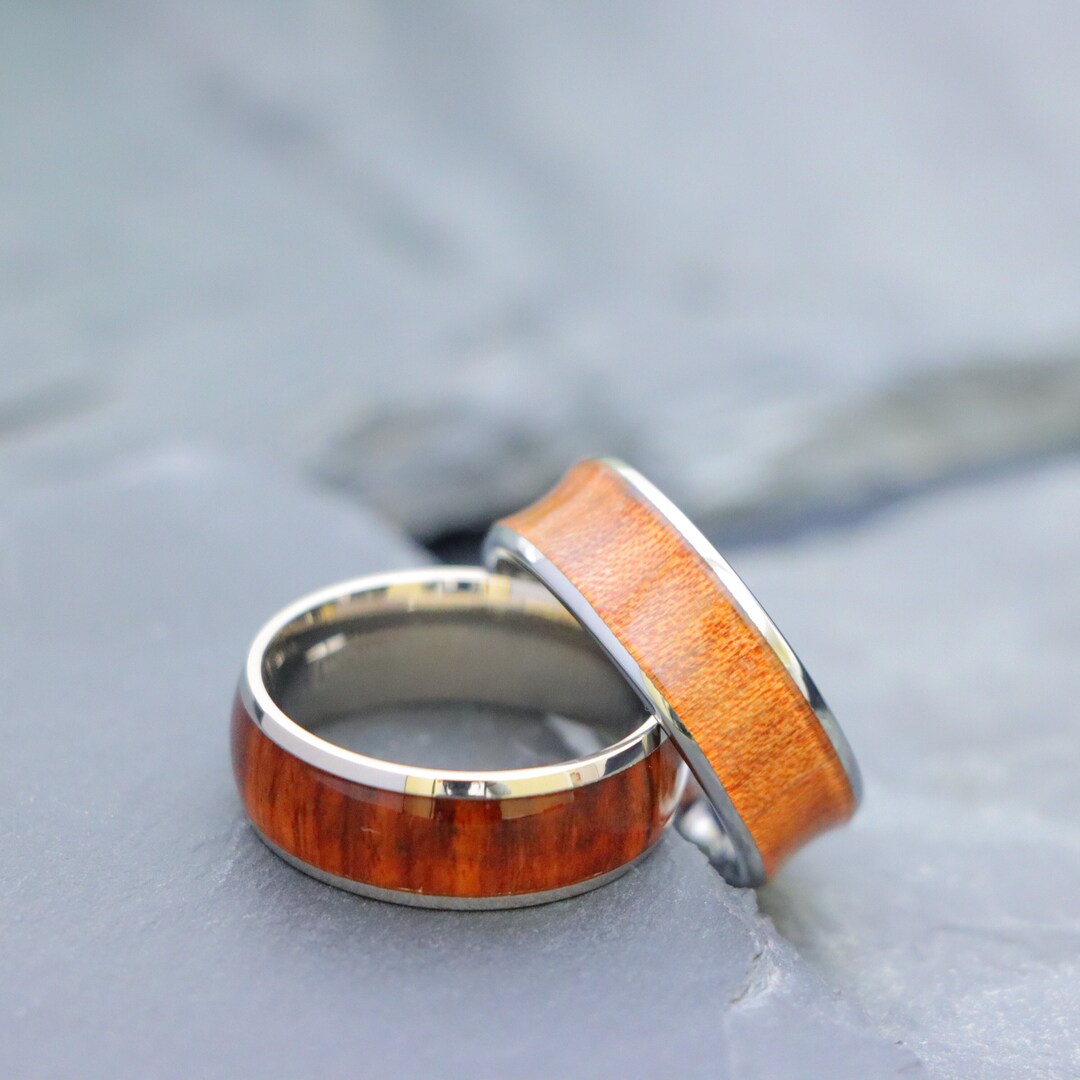 Wood Promise Rings Wood Anniversary Rings, Promise Ring for Her, Male Wedding Bands ...