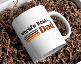 Personalized World's Best Dad Coffee Mug: Father's Day Gift, New Dad Coffee Cup