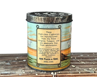 players country life cigarette tin Player's Navy Cut Tobacco Tin - Empty Small Round Cigarette Tin - John  Player & Sons - England - Old Advertising